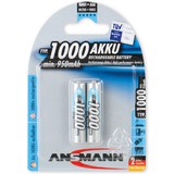 ANSMANN nimh Akku Premium, micro AAA, 1.000 mAh, 2er Blister