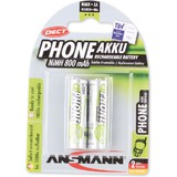 ANSMANN dect NiMH Akku, mignon AA, 800 mAh, 2er Blister