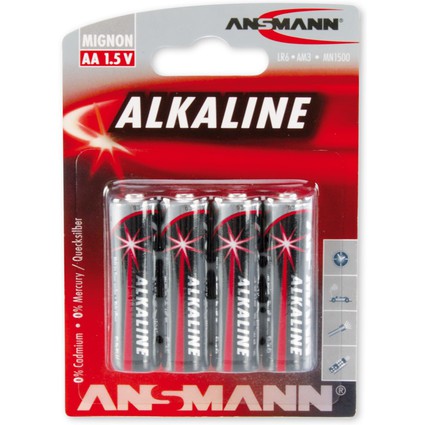 ANSMANN Alkaline Batterie "RED", Mignon AA, 4er Blister