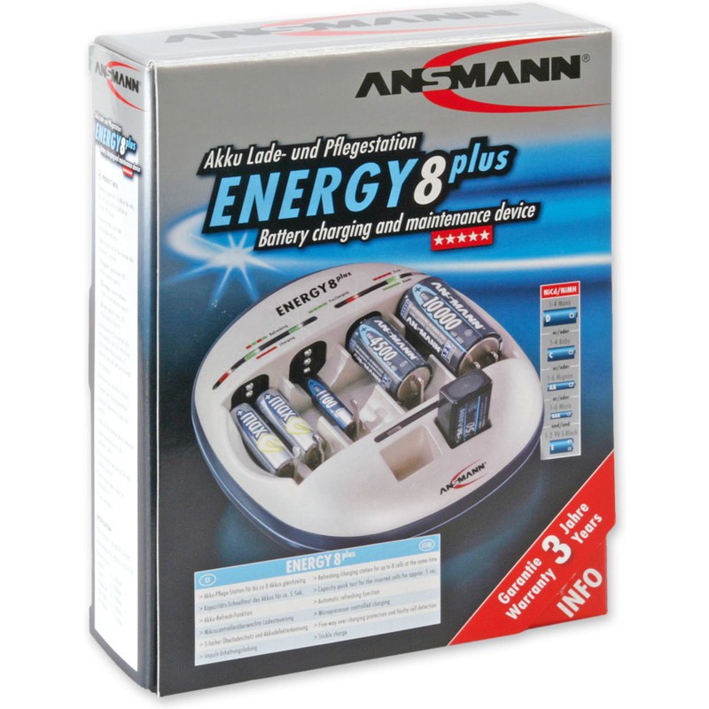 ANSMANN Lade und Pflegestation ENERGY 8 plus, für Akkus ANSMANN Lade und Pflegestation ENERGY 8 plus, für Akkus