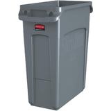Rubbermaid Abfallbehlter slim Jim mit Lftungskanlen, grau