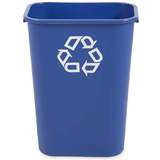 Rubbermaid Papierkorb, 39 Liter, rechteckig, PE, blau