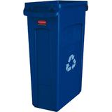 Rubbermaid Abfallbehlter slim Jim mit Lftungskanlen,blau