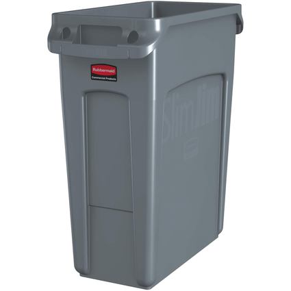 Rubbermaid Abfallbehlter Slim Jim mit Lftungskanlen, grau