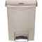 Rubbermaid Tret-Abfalleimer Slim Jim, 30 Liter, beige