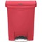 Rubbermaid Tret-Abfalleimer Slim Jim, 30 Liter, rot