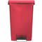 Rubbermaid Tret-Abfalleimer Slim Jim, 50 Liter, rot