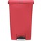 Rubbermaid Tret-Abfalleimer Slim Jim, 68 Liter, rot