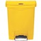 Rubbermaid Tret-Abfalleimer Slim Jim, 30 Liter, gelb