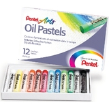 PentelArts Ölpastellkreide PHN4, 12er Kunststoff-Etui
