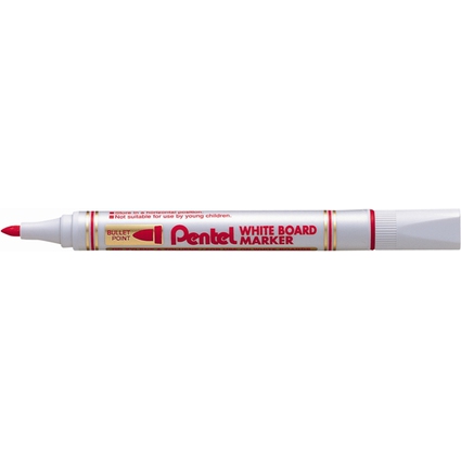 Pentel Whiteboard-Marker MW85, Rundspitze, rot