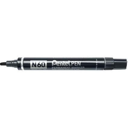 Pentel Permanent-Marker N60, schwarz, Keilspitze