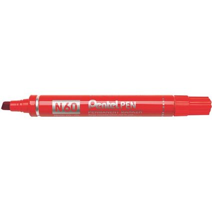 Pentel Permanent-Marker N60, rot, Keilspitze