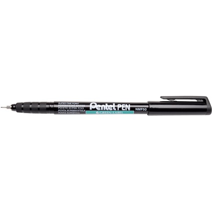 Pentel Permanent-Marker GREEN-LABEL NMF50, schwarz