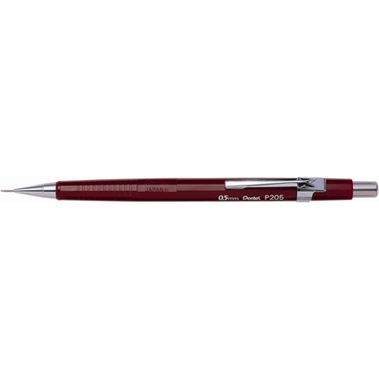 Pentel Druckbleistift P205, rot, Minenstärke: 0,5 mm