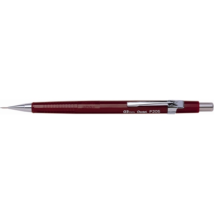 Pentel Druckbleistift P205, rot, Minenstrke: 0,5 mm