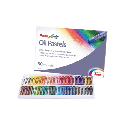 PentelArts Ölpastellkreide PHN4, 50er Kunststoff-Etui