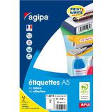 agipa Universal-Etiketten, 80 x 140 mm, weiß