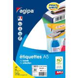 agipa Universal-Etiketten, 19 x 38 mm, weiß
