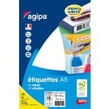 agipa Universal-Etiketten, 12,8 x 38 mm, weiß