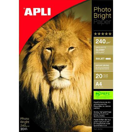 APLI Foto-Papier bright, DIN A4, 240 g/qm, hochglnzend