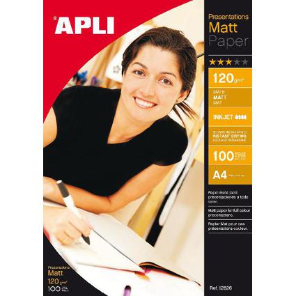 APLI Foto-Papier, DIN A4, 120 g/qm, matt