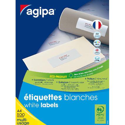 agipa Adress-Etiketten, 38 x 21,2 mm, wei