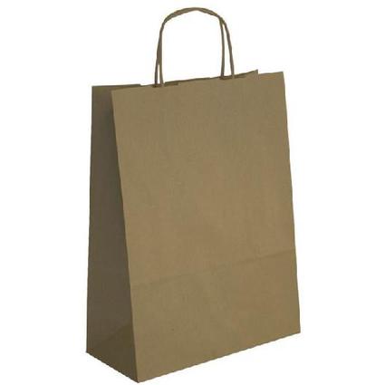 APLI Papiertragetasche - aus Kraftpapier, groß, braun