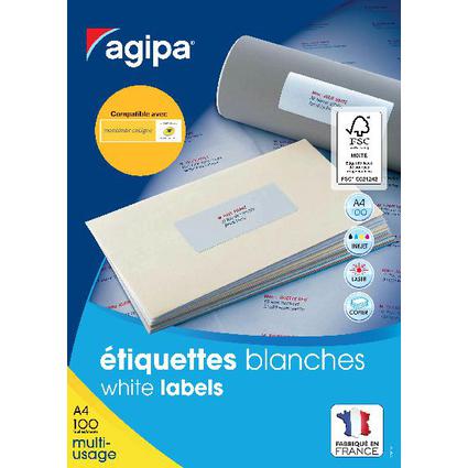 agipa Universal-Etiketten, 99,1 x 33,9 mm, wei