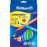 Pelikan fasermaler colorella brushpen, 10er Kartonetui