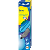 Pelikan twist Tintenroller frosted Blue, blau-metallic