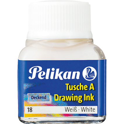 Pelikan Tusche A, Inhalt: 10 ml im Glas, Wei (18)