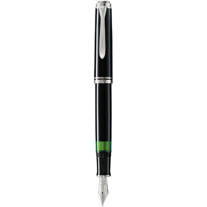 Pelikan Füllhalter "Souverän 805", schwarz/silber, F