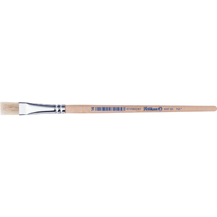 Pelikan Borstenpinsel 613 F, Gr. 14, unlackierter Holzstiel