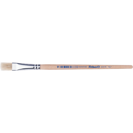 Pelikan Borstenpinsel 613 F, Gr. 18, unlackierter Holzstiel