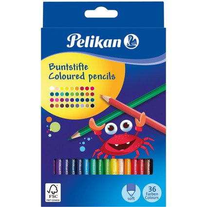 Pelikan Buntstifte Standard, sechseckig, 36er Kartonetui