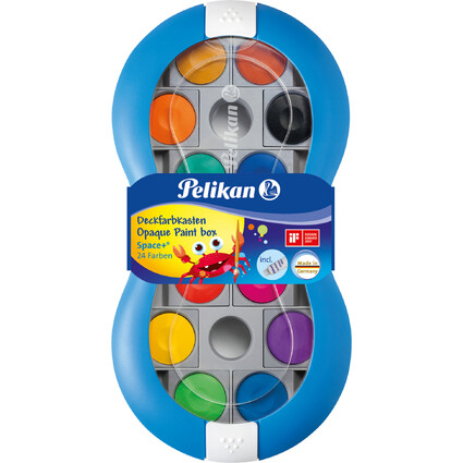 Pelikan Deckfarbkasten Space+, 24 Farben, blau
