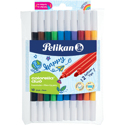Pelikan Doppel-Fasermaler colorella duo, 10er Etui