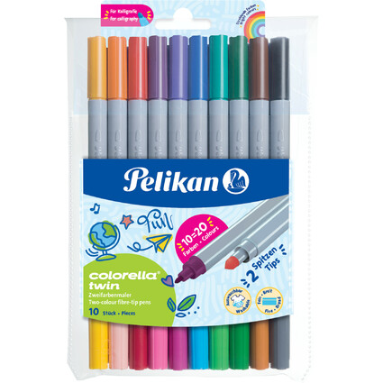 Pelikan Fasermaler colorella twin, 10er Etui