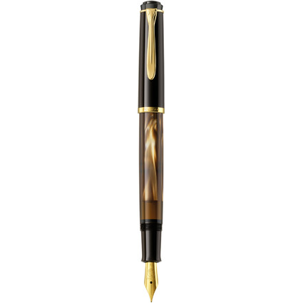 Pelikan Füllhalter M 200, braun marmoriert, Federbreite: M