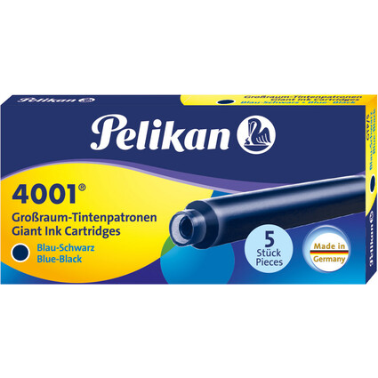 Pelikan Groraum-Tintenpatronen 4001 GTP/5, blau-schwarz