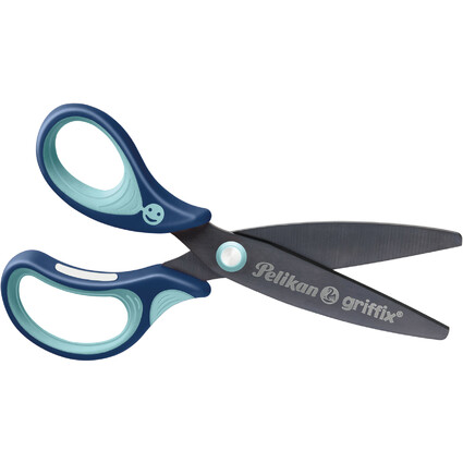 Pelikan griffix Schulschere, rund, blau, fr Linkshnder