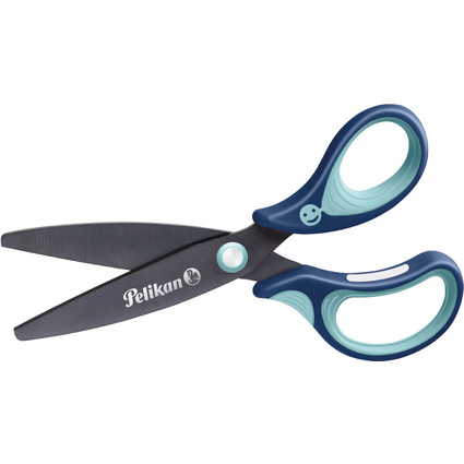 Pelikan griffix Schulschere, rund, blau, fr Rechtshnder