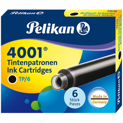 Pelikan Tintenpatronen 4001 TP/6, brillant-schwarz