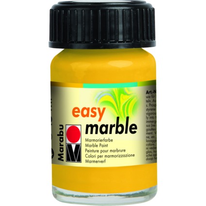 Marabu Marmorierfarbe "Easy Marble", mittelgelb, 15 ml, Glas