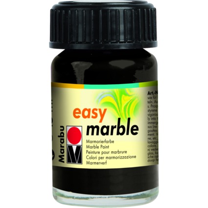 Marabu Marmorierfarbe "Easy Marble", schwarz, 15 ml, im Glas