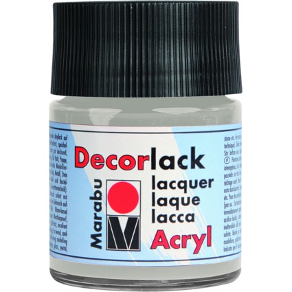 Marabu Acryllack "Decorlack", metallic-silber, 50 ml,im Glas