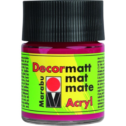 Marabu Acrylfarbe "Decormatt", karminrot, 50 ml, im Glas