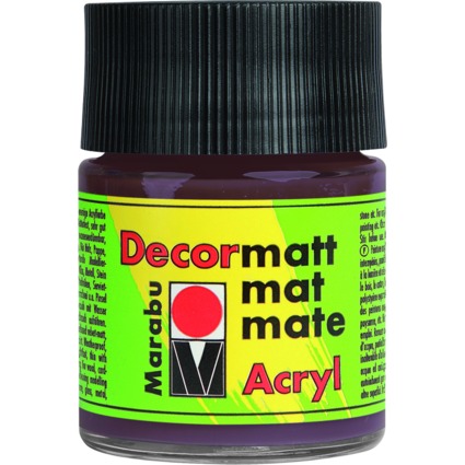 Marabu Acrylfarbe "Decormatt", mittelbraun, 50 ml, im Glas