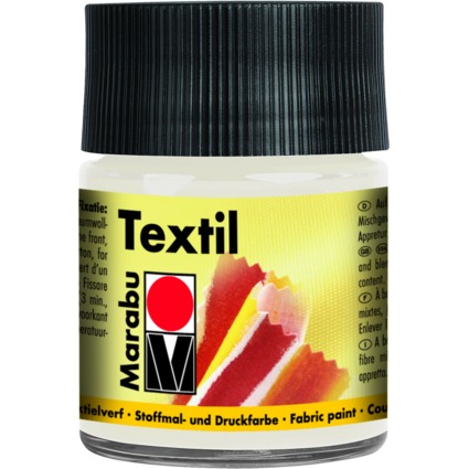 Marabu Textilfarbe "Textil", wei, 50 ml, im Glas